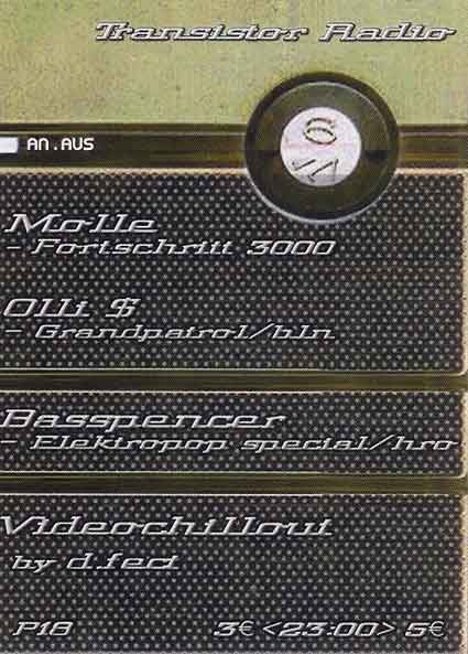 Flyer: Transistor Radio — Rückseite