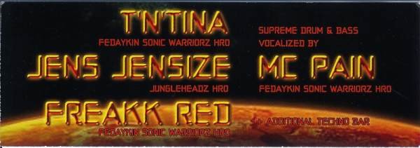 Flyer: Bass Invaderz — Rückseite