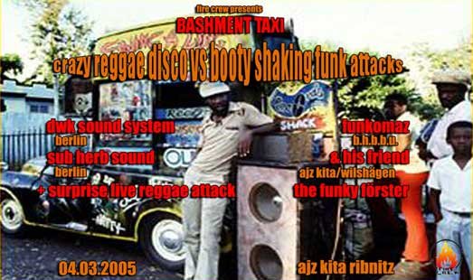 Flyer: Bashment Taxi — Rückseite