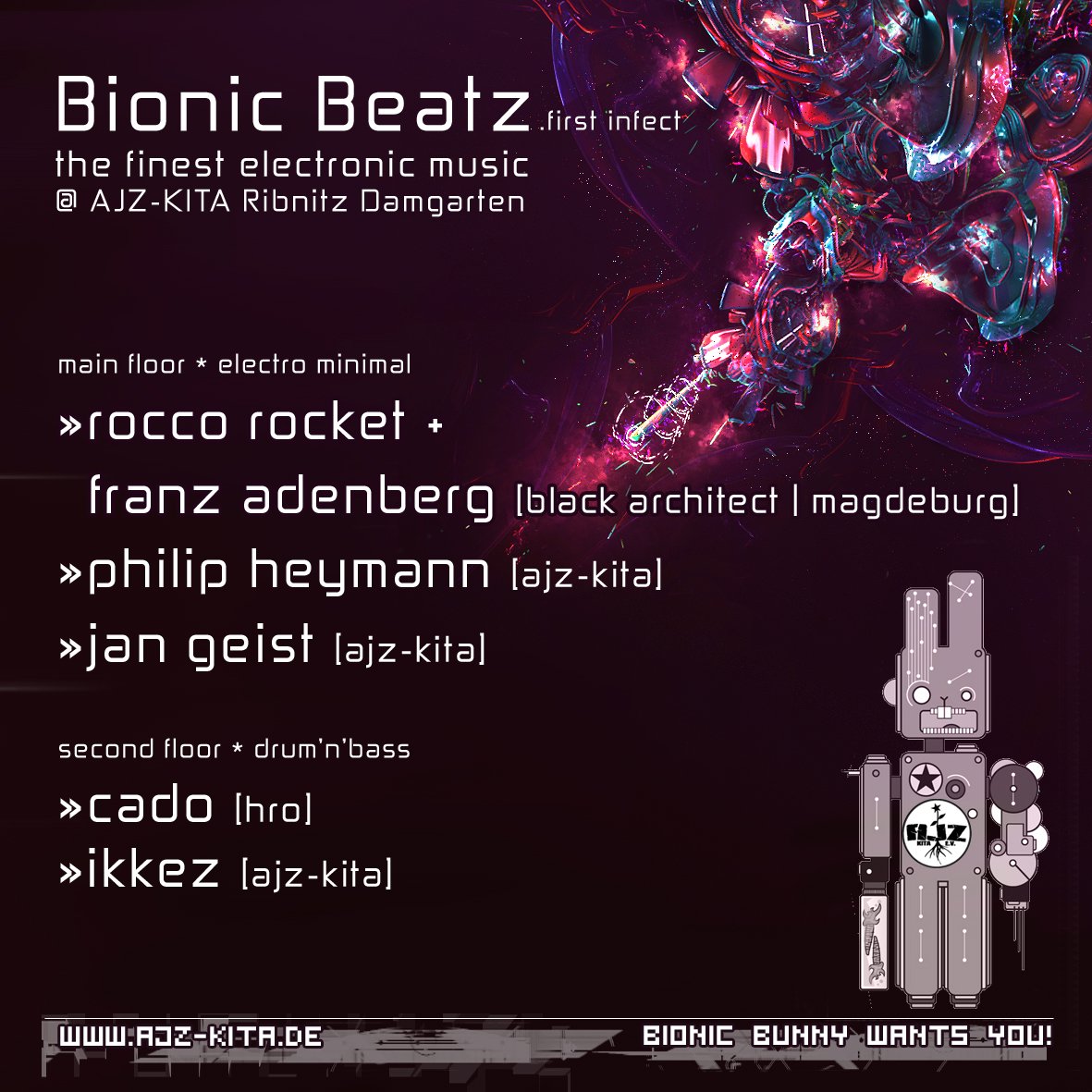 Flyer: Bionic Beatz — Rückseite