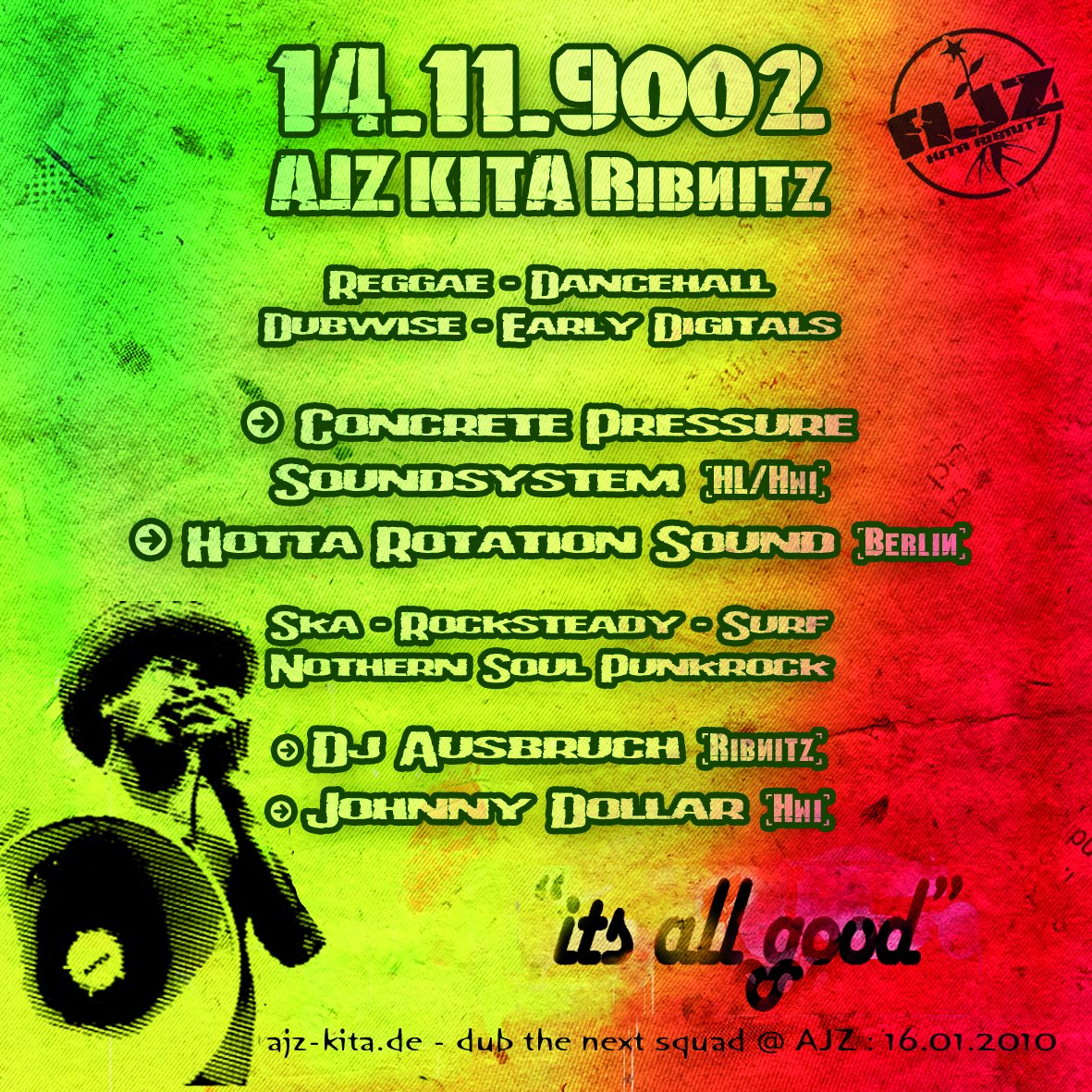 Flyer: Dub the Squad — Rückseite