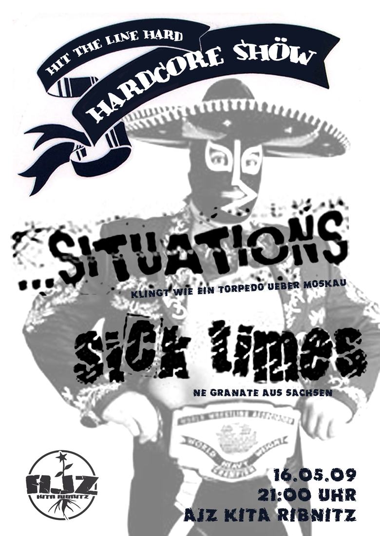 Flyer: Hit the line Hard - Hardcore Show (2009)